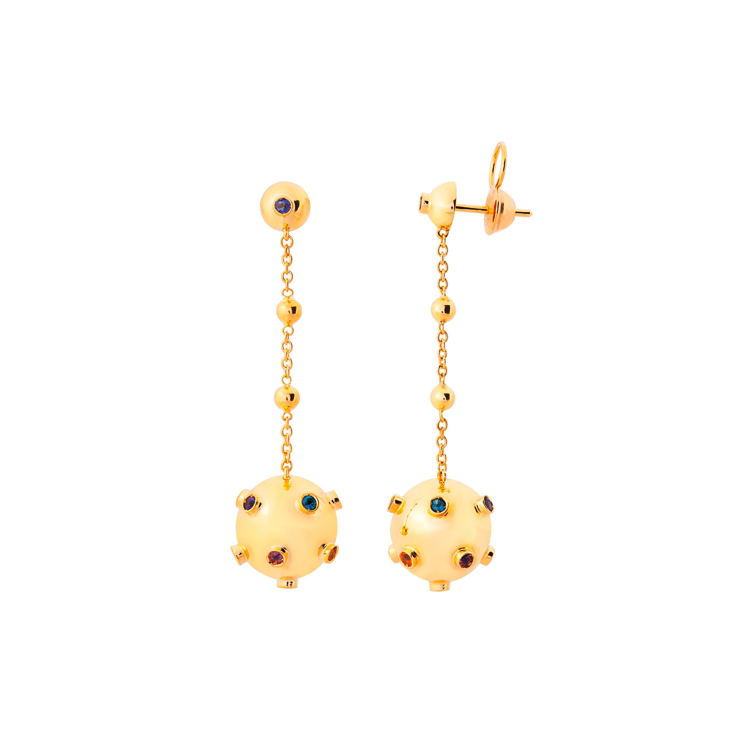 BRINCO OURO AMARELO 18K COM TSAVORITA RODOLITA IOLITA TOP.LONDON CITRINO AMETISTA